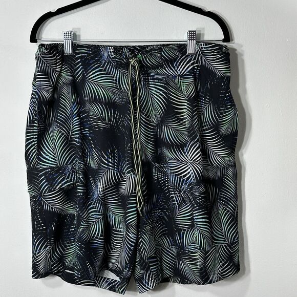 George Shorts Men’s L(36-38) Swim Trunks Nature Print Drawstring W/ Pockets - Picture 1 of 11